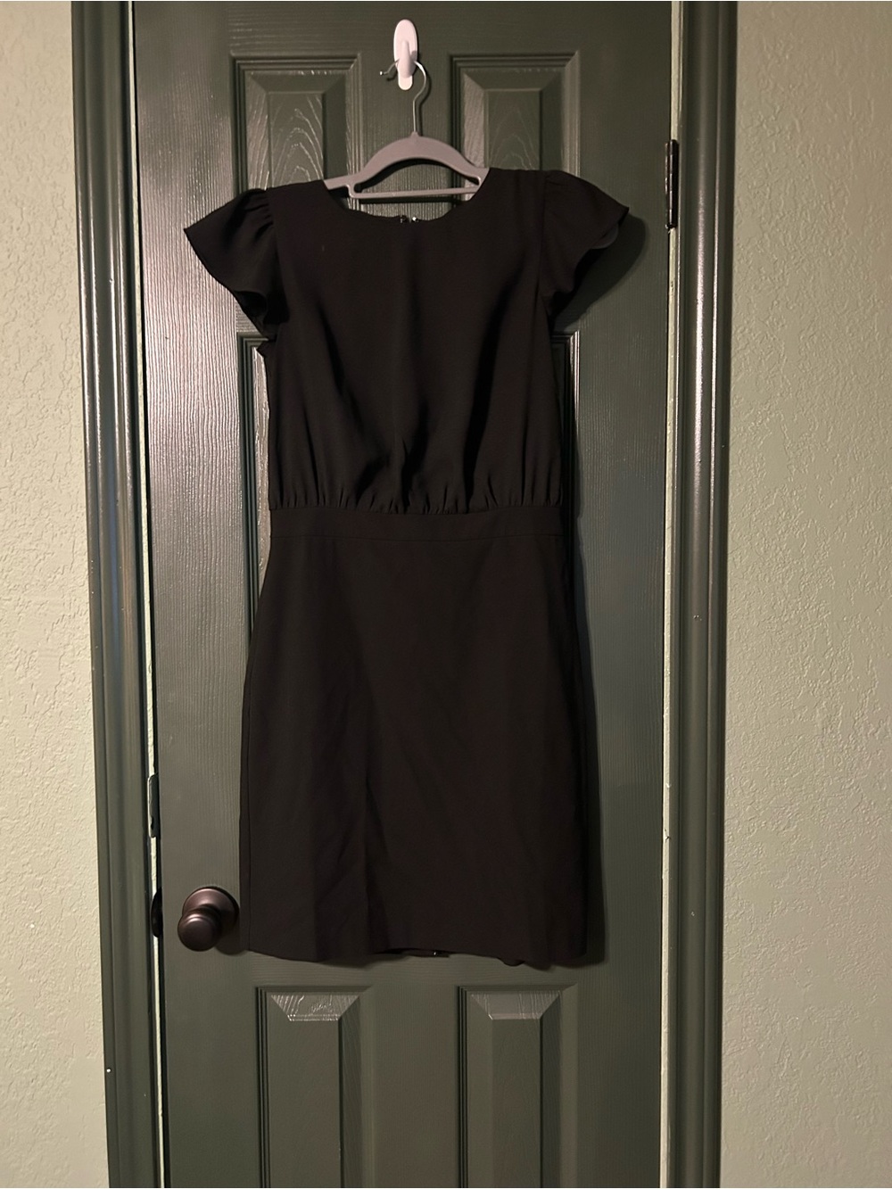 Ann Taylor Black Short-Sleeve Sheath Dress